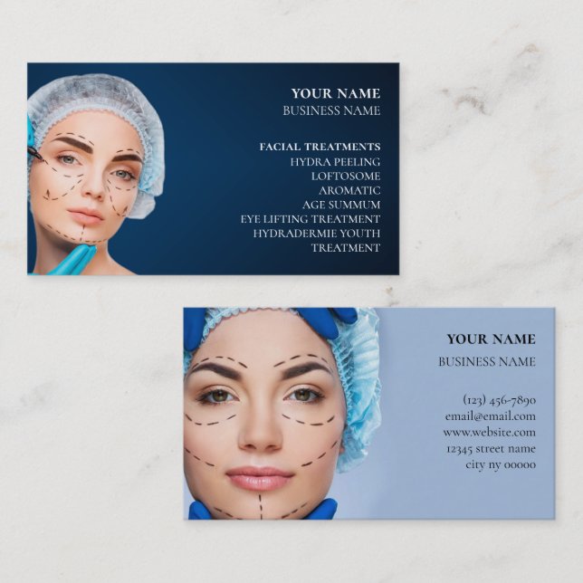 Skincare & Beauty Salon Business Card (Front/Back)