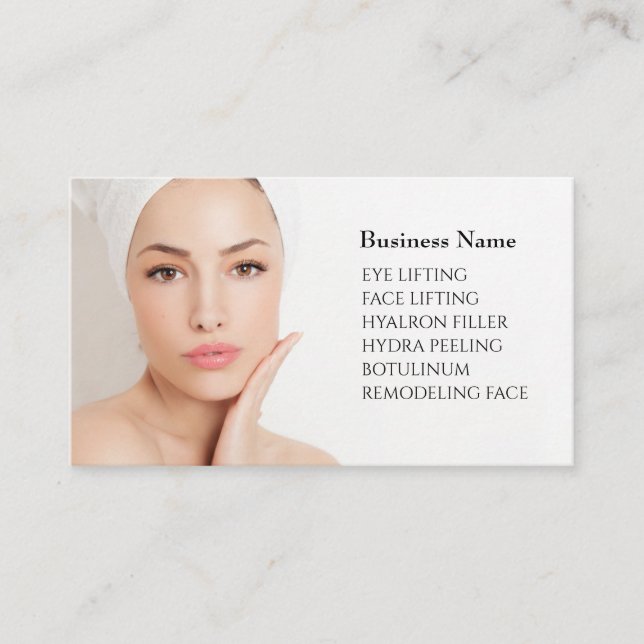 Skincare & Beauty Salon Business card (Front)