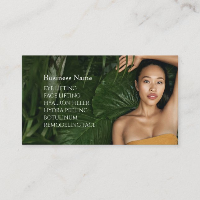 Skincare & Beauty Salon Business card  (Front)