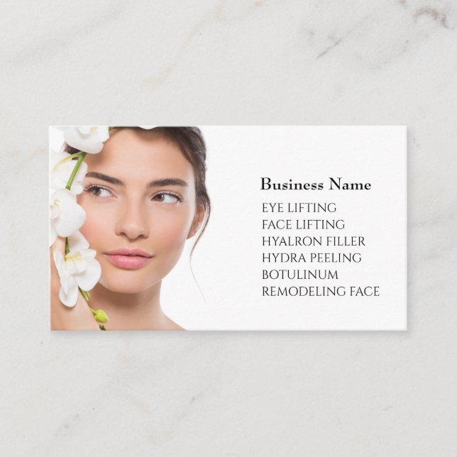 Skincare & Beauty Salon Business card (Front)