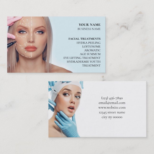 Skincare & Beauty Salon Business Card (Front/Back)