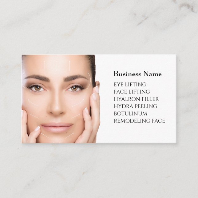 Skincare & Beauty Salon Business card  (Front)