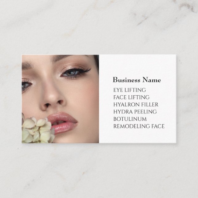 Skincare & Beauty Salon Business card  (Front)