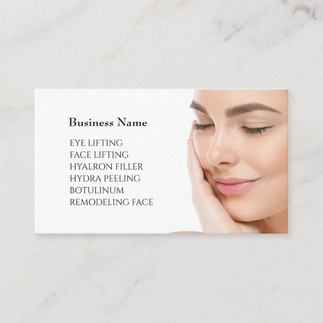 Skincare & Beauty Salon Business card (Front)
