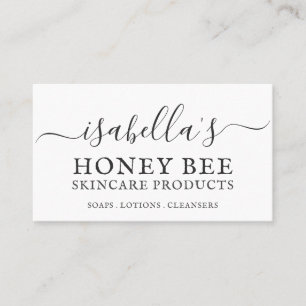 Skincare Handwritten Script Skincare Business Card