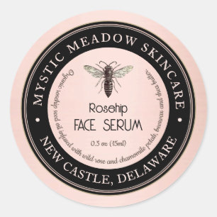 Skincare Label Queen Bee Metallic RoseGold