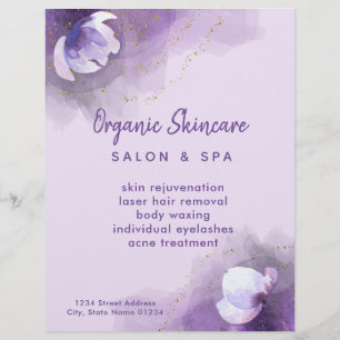 skincare purple watercolor • flyer
