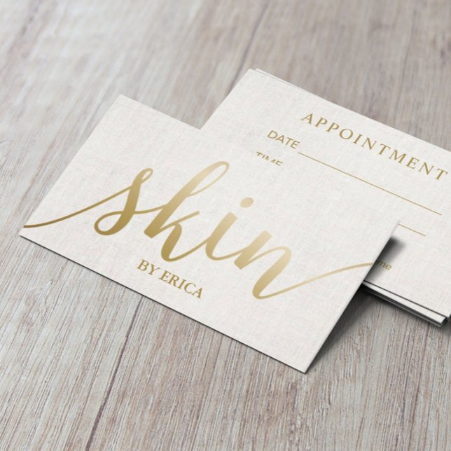 Skincare Salon Spa Aesthetician Elegant Appointment Card (Creator Uploaded)