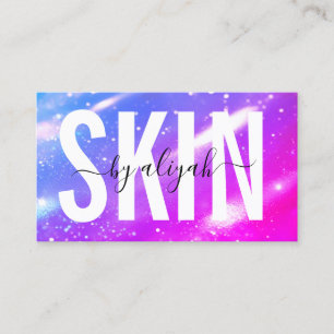 Skincare specialist bold Typography Holographic  Business Card
