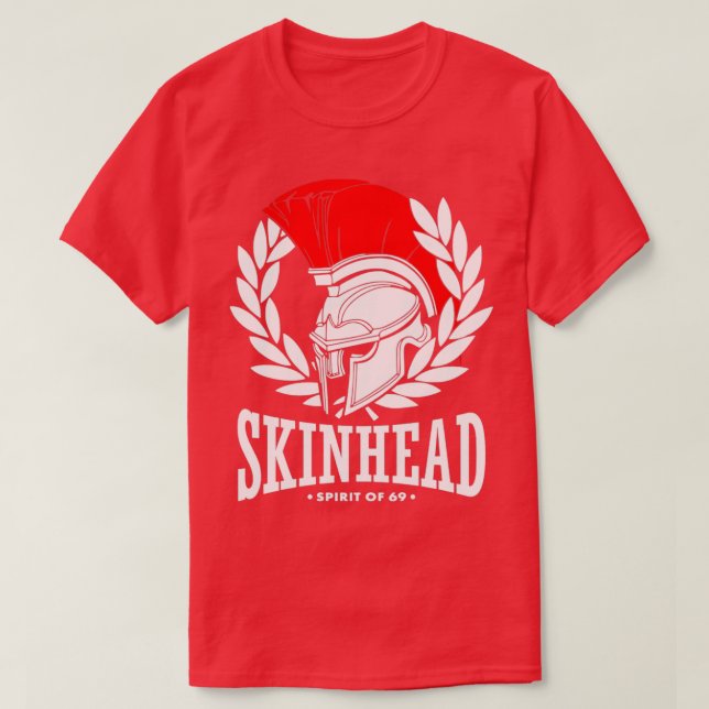 Skinhead Helmet T-Shirt (Design Front)
