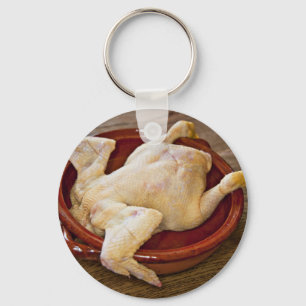 Skinned Chicken Key Ring