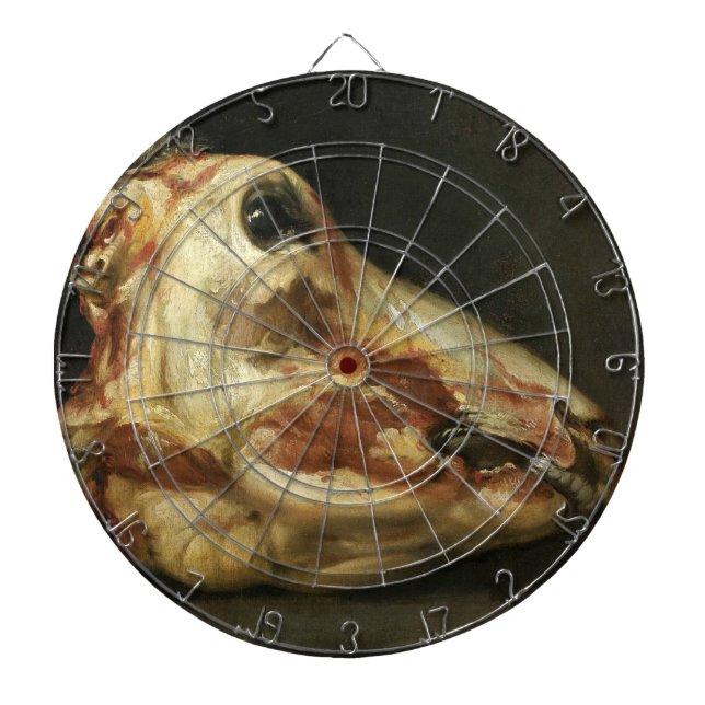 Skinned Head of a Young Bull by Boselli Dart Board (Front)