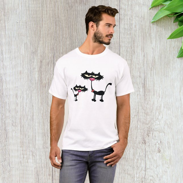 Skinny Black Cats Mens T-Shirt (Creator Uploaded)