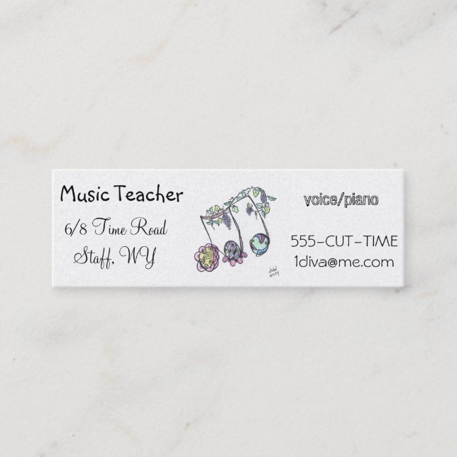 skinny business card (Front)