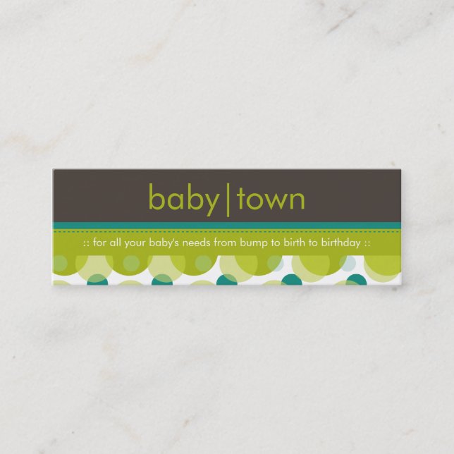 SKINNY BUSINESS CARD :: babytown 7 (Front)