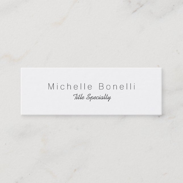 Skinny Classy Stylish Business Card (Front)