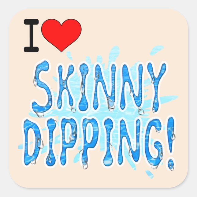 Skinny Dipping Square Sticker (Front)