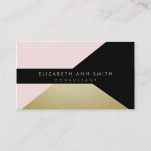 Skinny Gold Effect Chic Business Card