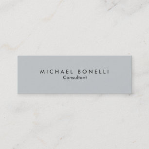 Skinny Grey Minimalist Consultant Business Card