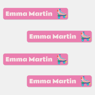 Skinny labels for pens - Roller Disco Bright Pink