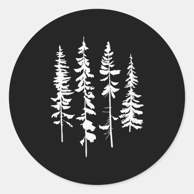 Skinny Ne Trees, Ne Tree Graphic Tee For Nature Lo Classic Round Sticker (Front)