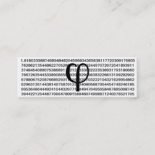 skinny phi golden ratio fibonacci business card