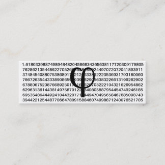 skinny phi golden ratio fibonacci business card