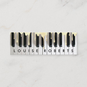 skinny piano music mini business card