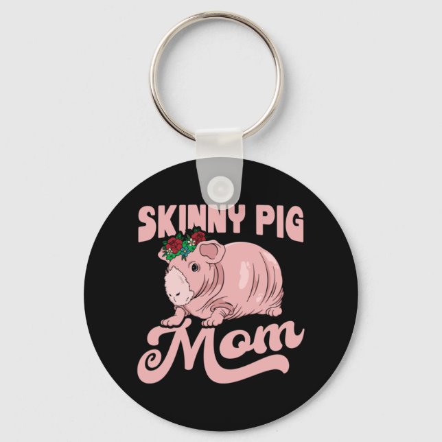 Skinny Pig Mum Key Ring (Front)