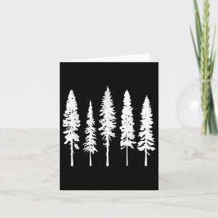 Skinny Pine Tree Natures Hiking Forest Adventure D Card