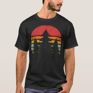 Skinny Pine Tree Sunset Nature Travel Summer Hikin T-Shirt