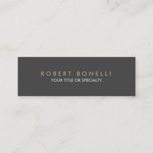 Skinny Plain Exclusive Grey Mini Business Card
