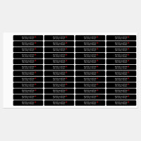Skinny rectangle iron-on black labels