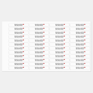 Skinny rectangle iron-on white labels
