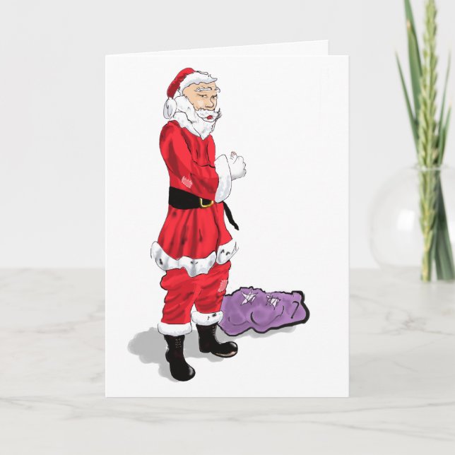 Skinny Santa Christmas card (Front)