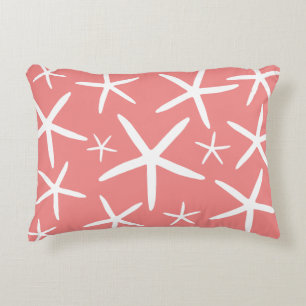 Skinny Starfish   Papaya Decorative Cushion