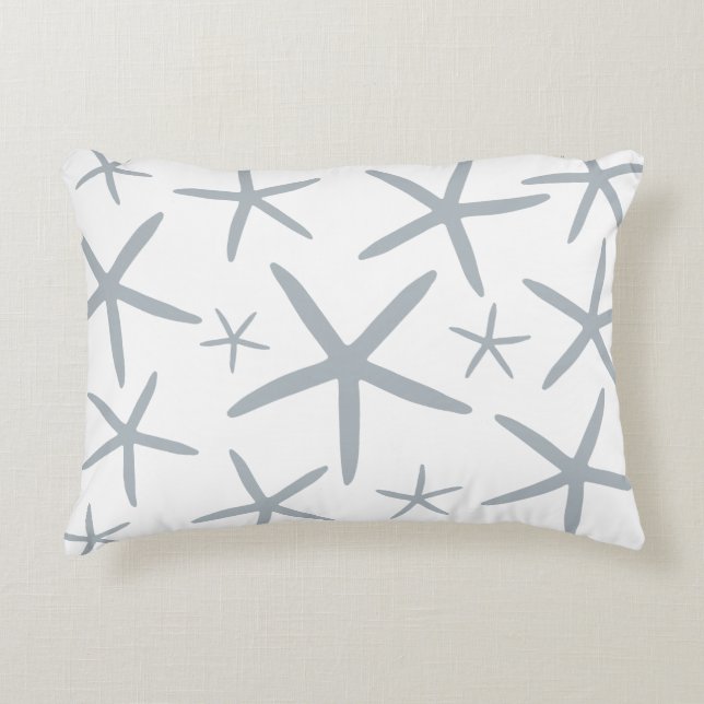 Skinny Starfish | Silver Grey Decorative Cushion (Front)
