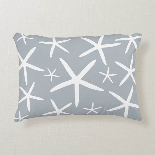 Skinny Starfish | Silver Grey Decorative Cushion (Front)
