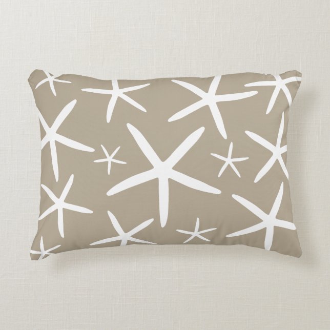 Skinny Starfish | Tan Sand Decorative Cushion (Front)