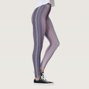 Skinny Stripes, Plum, Mauve, Rose, Blush Pink Leggings