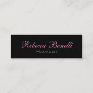 Skinny Style Pink Grey Black Manager Business Card