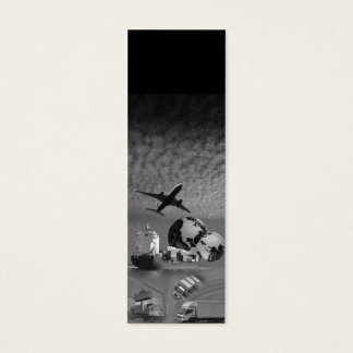 Skinny Vertical Freight Logistics Template Black