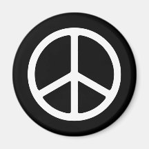 Skinny White Peace Symbol
