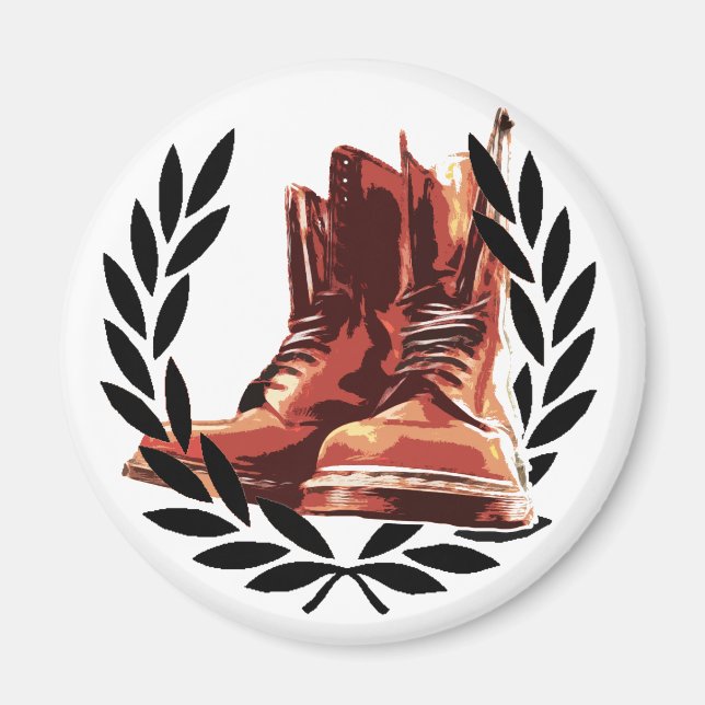 skins boots magnet (Front)