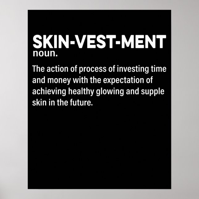 Skinvestment Skincare Lover Definition E Poster (Front)