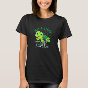Skip A Straw Save A Turtle - Avoid Pollution And P T-Shirt