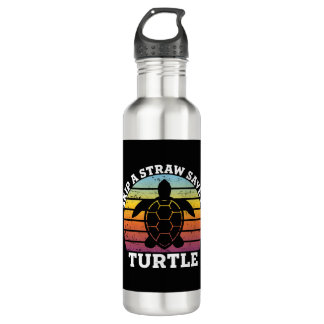 Skip A Straw Save a Turtle Shirt 710 Ml Water Bottle