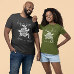 Skip a Straw Save a Turtle White T-Shirt<br><div class="desc">This design was created though digital art. You may change the style of this shirt by choosing More > under the style option. It may be personalised by clicking the customise button and changing the colour, adding a name, initials or your favourite words. Contact me at colorflowcreations@gmail.com if you with...</div>