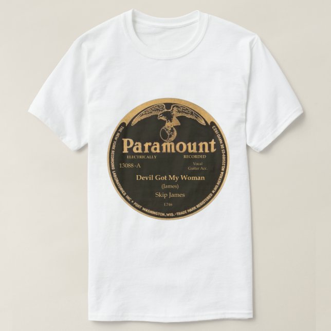 Skip James DEVIL GOT MY WOMAN T-Shirt (Design Front)