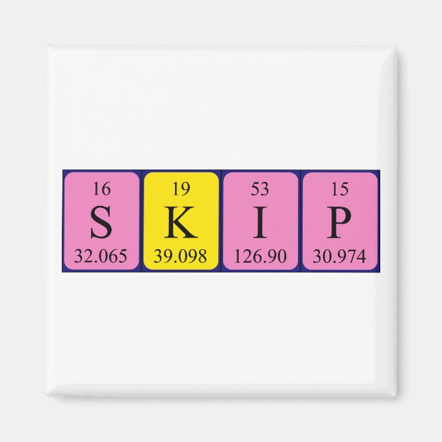 Skip periodic table name magnet (Front)